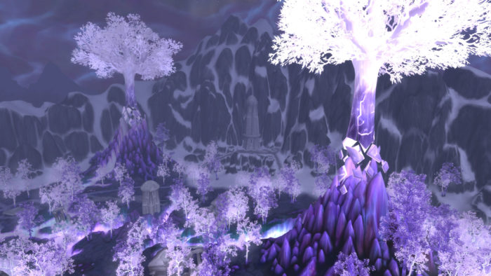 A picture of Crystalsong Forest from World of Warcraft